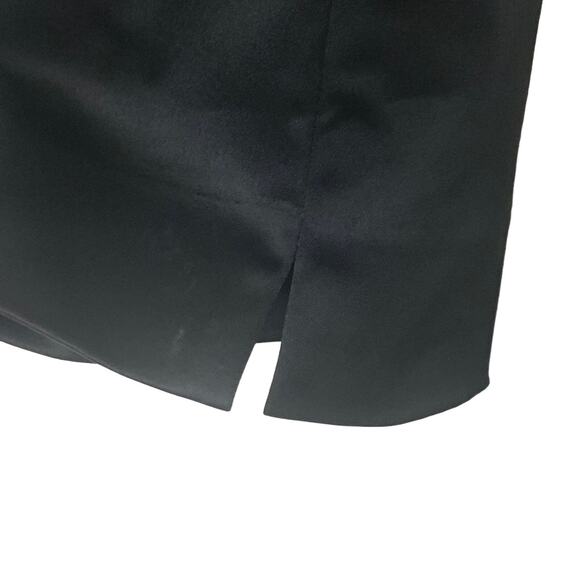CACHE High-Rise Dress Pants Flat Front Slim Fit Full Length Satin Black Size 10 - Picture 3 of 7